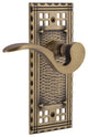 Craftsman Plate With Manor Lever, Antique Brass, Double Dummy, Non-Handed