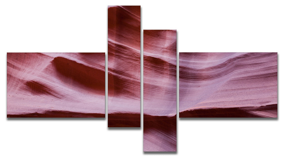 Upper Antelope Canyon Details, Landscape Photo Canvas Print, 60"x32", 4 panels