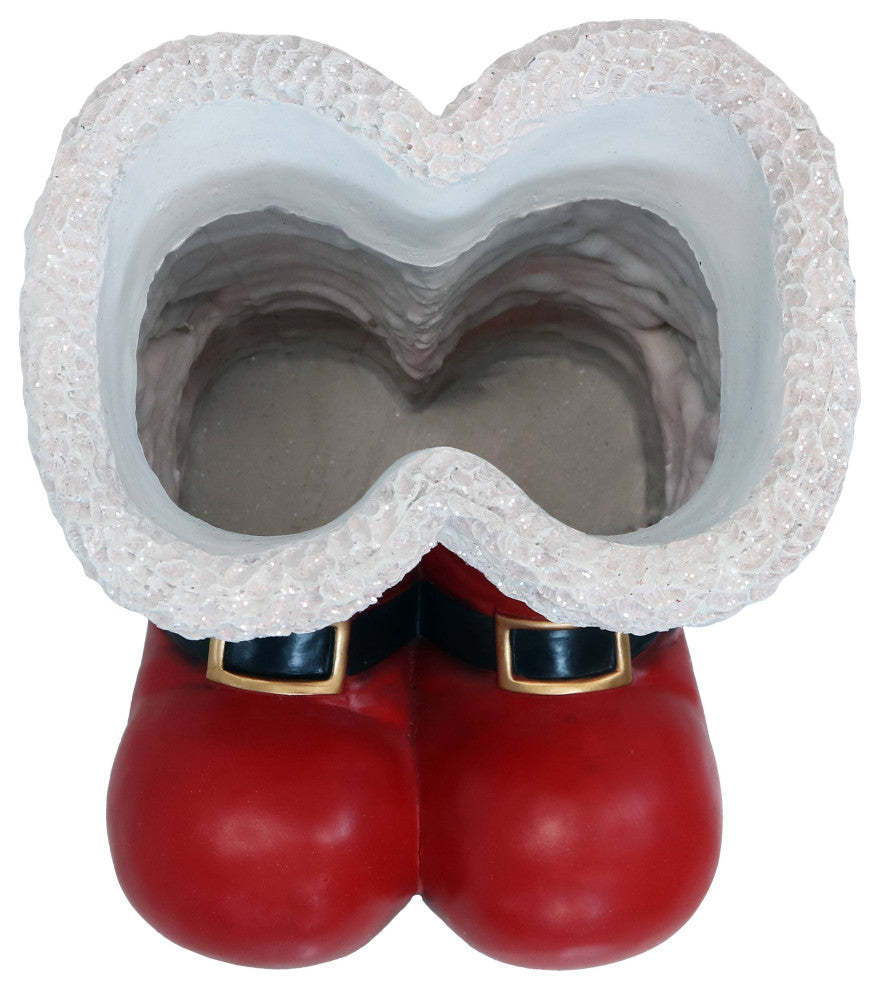 Sunnydaze Santa Boots Statue, 13" Polyresin, Indoor or Outdoor Decoration