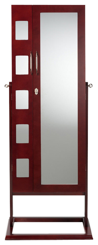 Vittoria Wood Jewelry Armoire, Brown
