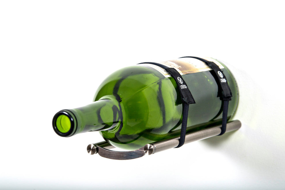 VintageView Universal Bottle Retention Strap, Black, Vino Rails