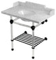 LMS36MAB0 36" Console Sink with Acrylic Legs (8", 3 Hole)