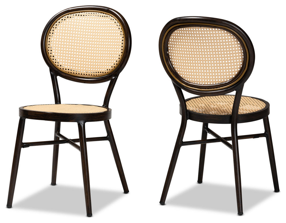 Zenia Mid-Century Modern Collection, Set of 2 Dining Chairs