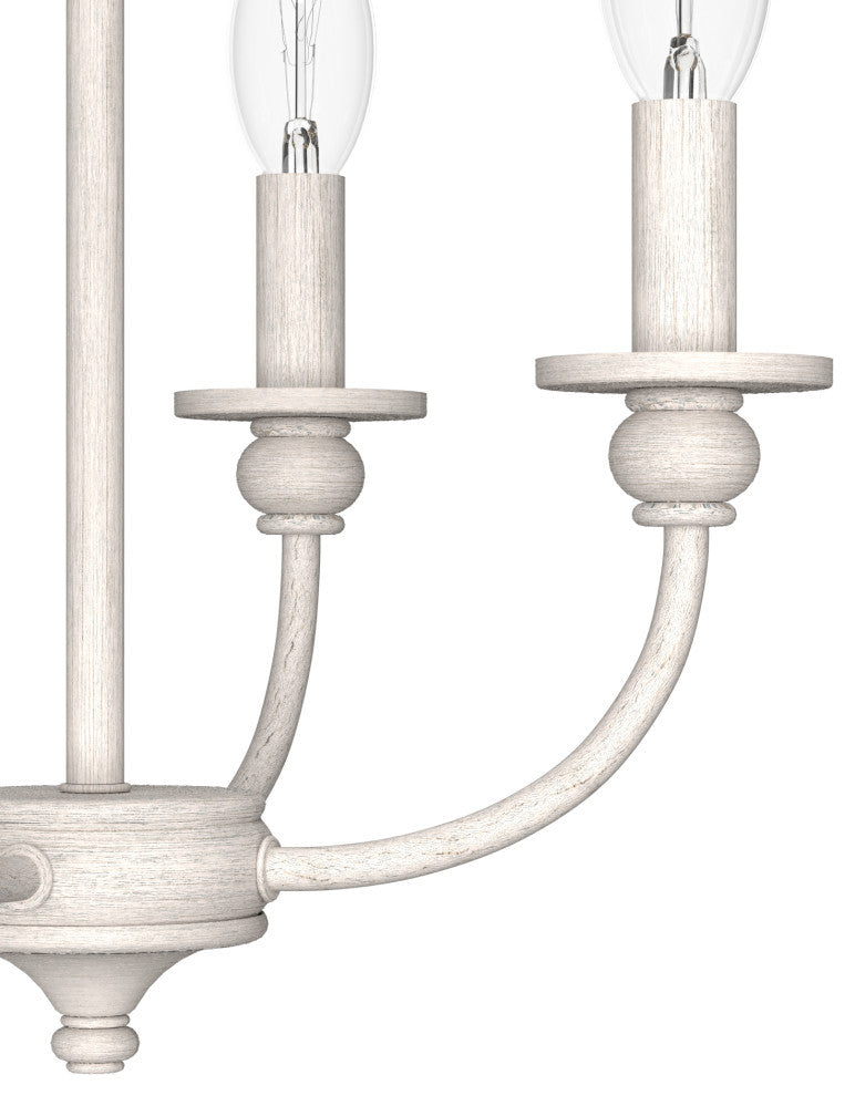 Southcrest Distressed White 4-Light Semi-Flush Mount