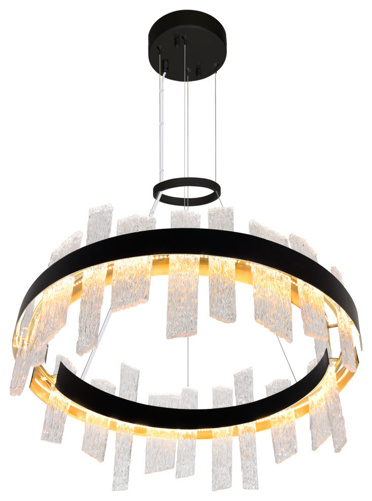 Guadiana 32 in LED Black Chandelier