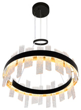 Guadiana 32 in LED Black Chandelier
