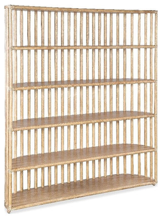 Retreat Slatted Wood Framed Bookcase in Beige by Hooker Furniture