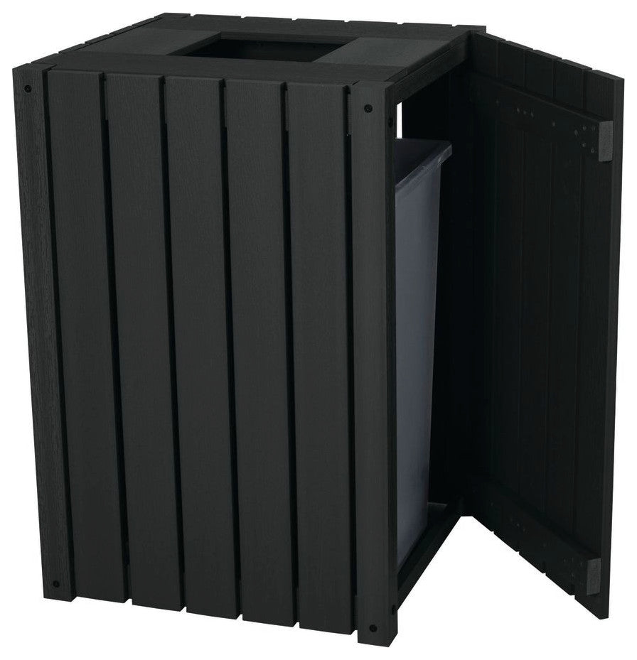 Commercial Trash Can, Black