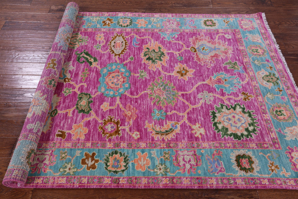 5' 3" X 8' 0" Turkish Oushak Hand Knotted Wool Rug - Q15871