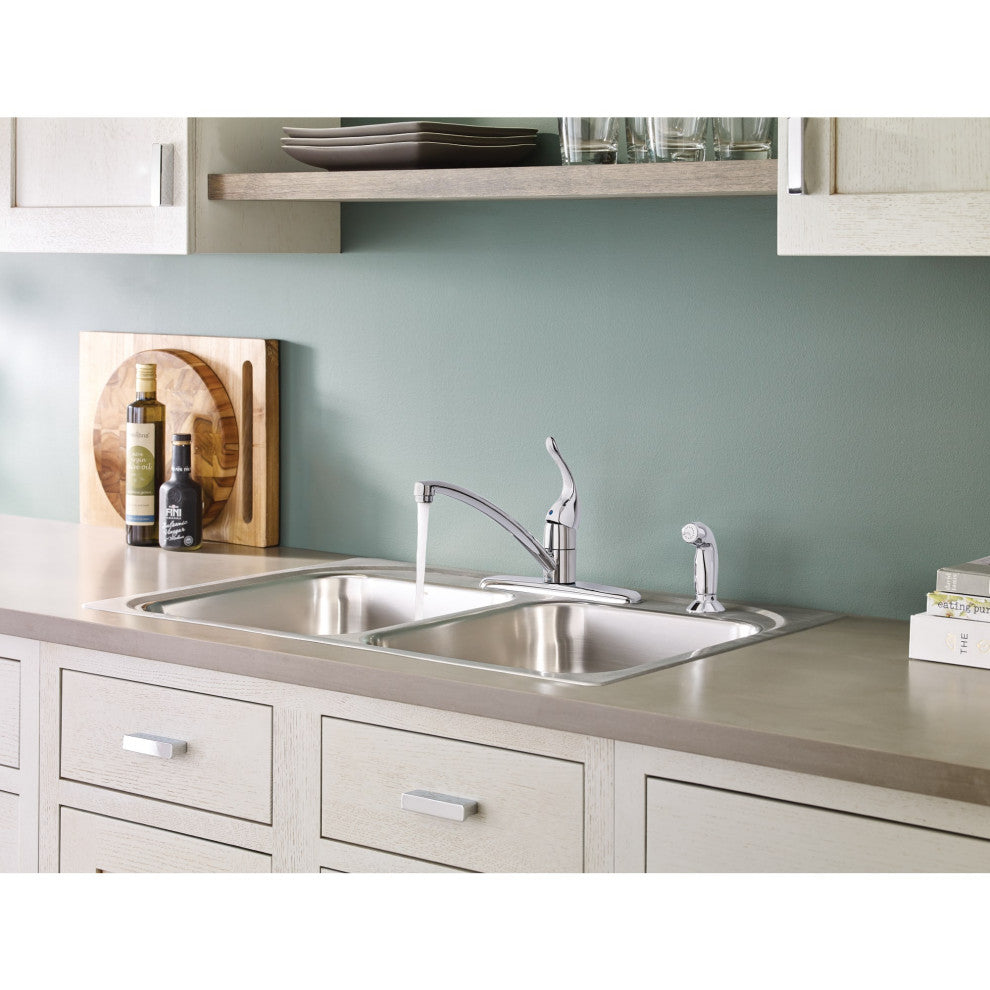 Moen 7430 Chateau Single Handle Kitchen Faucet With Side Spray