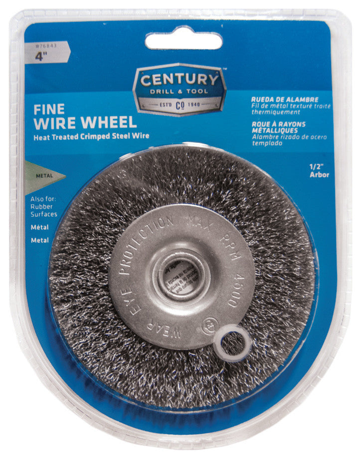 4"Wire Wheel Bench Grinder, Crimped Fine