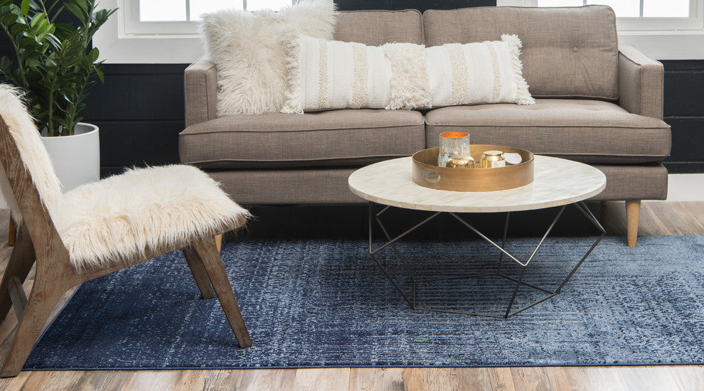 Unique Loom Blue Del Mar Jennifer 3' 3 x 5' 3 Area Rug