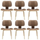Modern Walnut Fathom Dining Chairs Set of 6