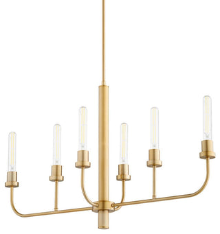 Quorum International 622-6 Sheridan 6 Light 35"W Linear - Aged Brass