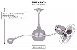 Brisa 2000 Rotational Ceiling Fan, Blue