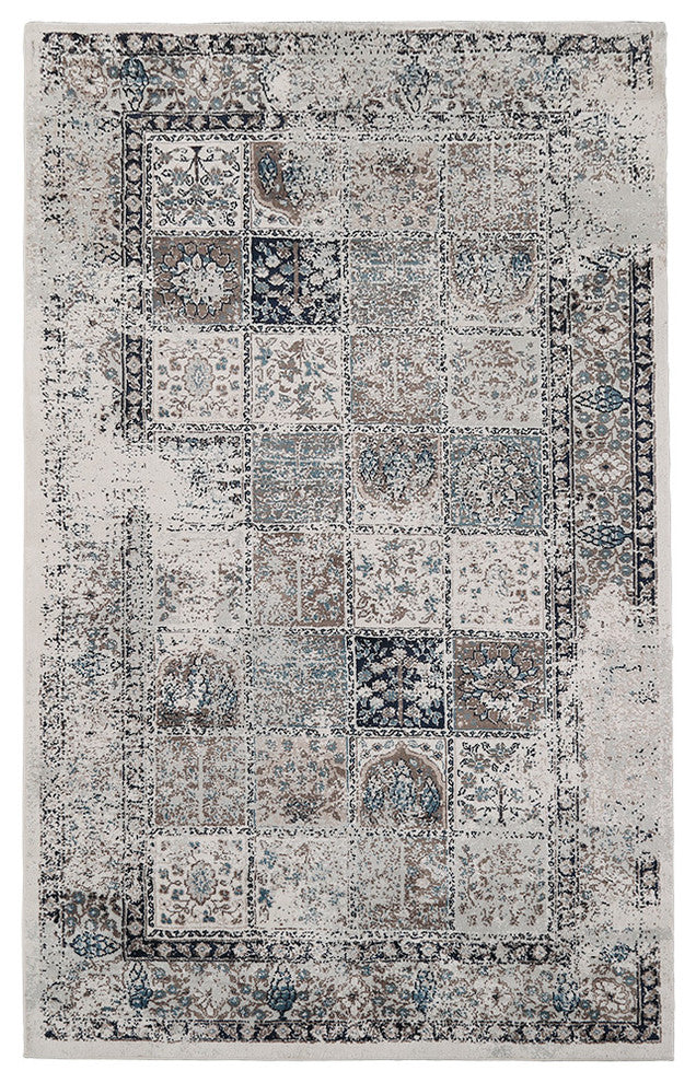 LNC Distressed Mat Indoor Abstract Chic Area Rug, 8' X 10'