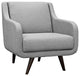 Modern Light Gray Verve Upholstered Armchair