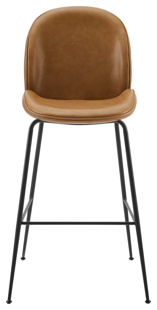 Bar Stool Chair Barstool, Faux Vegan Leather, Tan, Modern, Bar Pub Restaurant