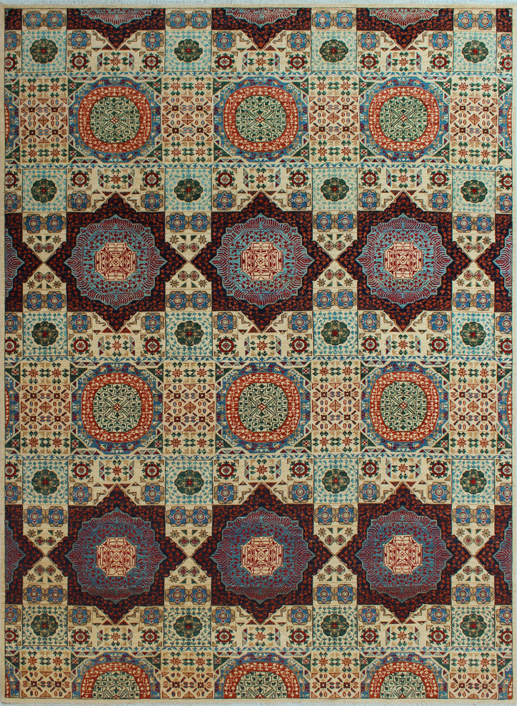 Aria Fine Chobi Irwin Ivory Rug, 9''0x12''2