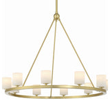 Crystorama Lighting Group ARA-10265-ST Aragon 10 Light 35"W LED - Soft Brass