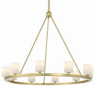 Crystorama Lighting Group ARA-10265-ST Aragon 10 Light 35"W LED - Soft Brass