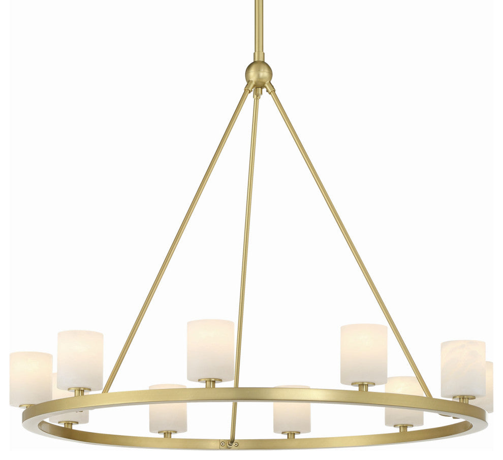 Crystorama Lighting Group ARA-10265-ST Aragon 10 Light 35"W LED - Soft Brass