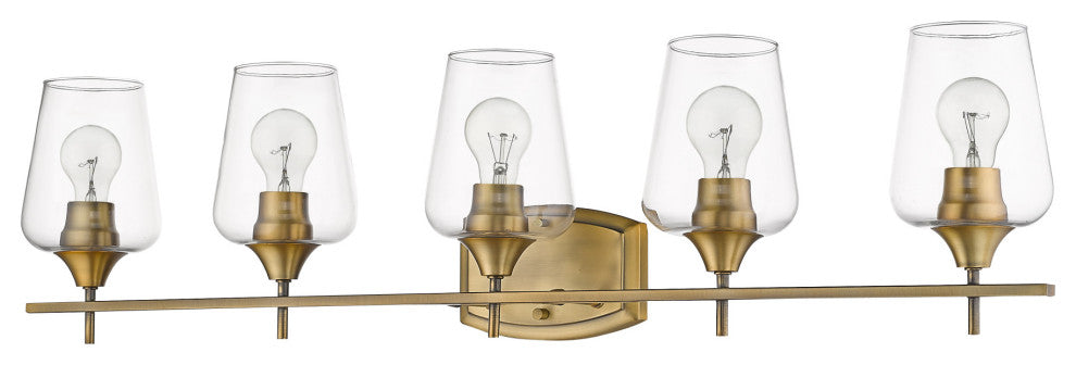 Z-Lite 473-5V Joliet 5 Light 38"W Bathroom Vanity Light - Matte Black