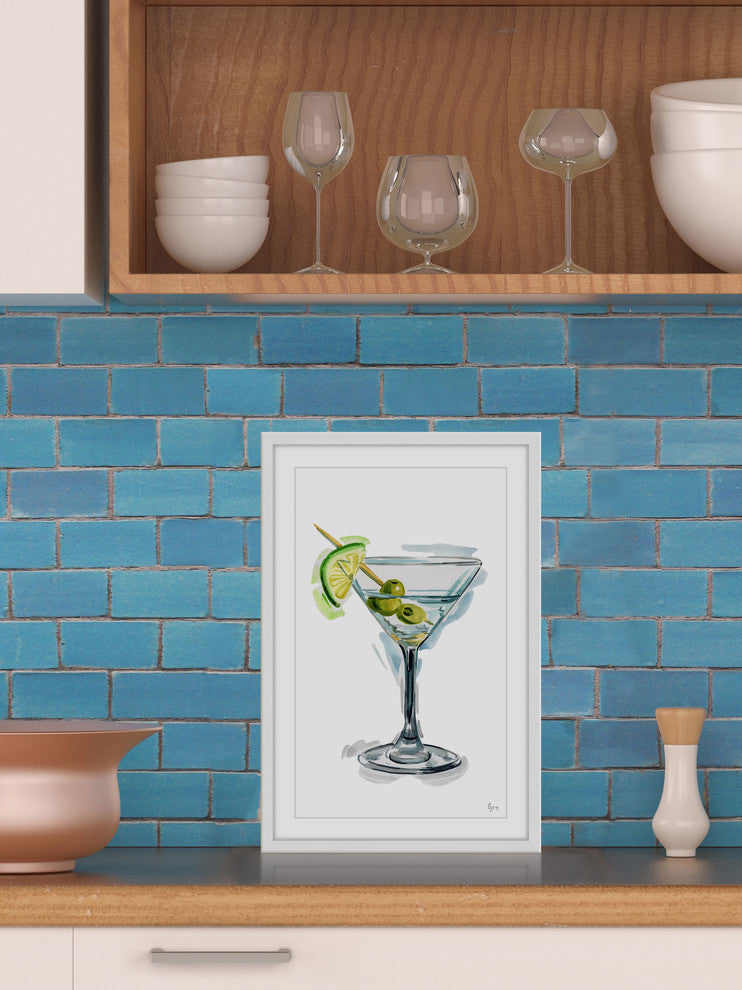 "Olive Martini" Framed Painting Print, 12"x18"