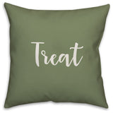 Treat in Green 18x18 Throw Pillow