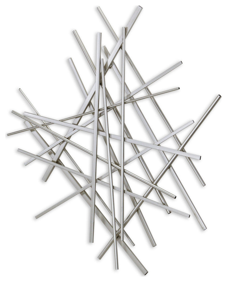 Silver Rod Abstract Wall Decor