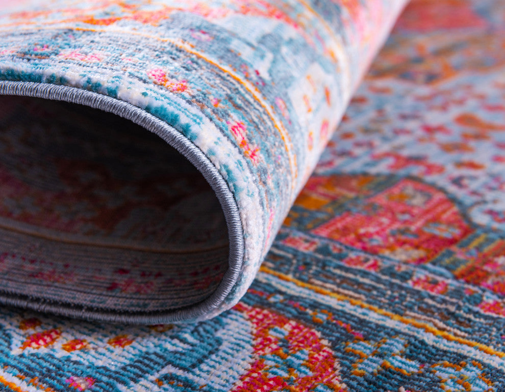 Unique Loom Light Blue Baracoa Malecon 5' 5 x 8' 0 Area Rug
