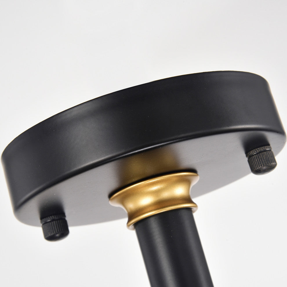 Sami 6-light Sputnik Black and Gold Chandelier