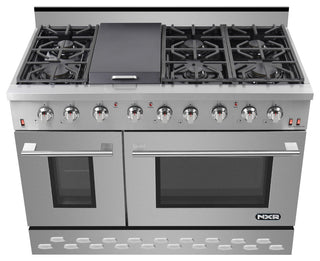 NXR SC 48" Stainless Steel Gas Range, 6 Burner with Dual Convection Oven SC4811