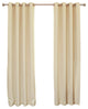 Solid Grommet Top Thermal Insulated Blackout Curtains, Beige, 108"