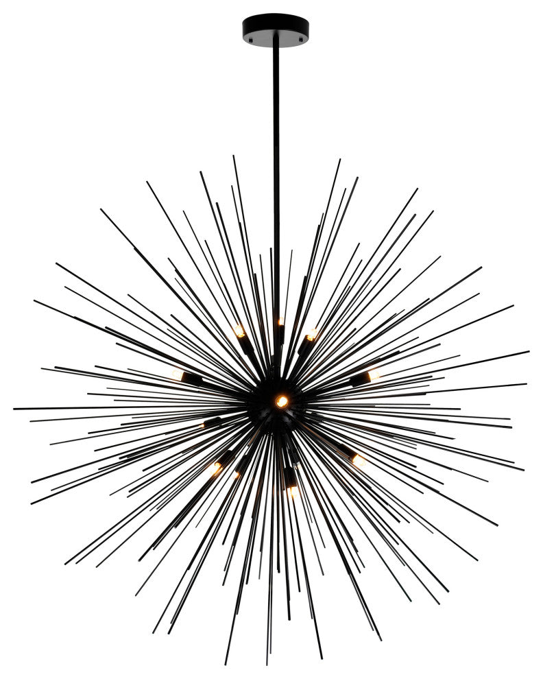 Savannah 14 Light Chandelier With Black Finish