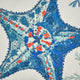 Poly Filled Throw Pillow With Starfish Design, 20"x20", Multi