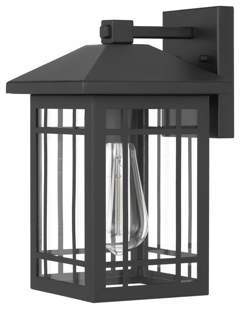 Timberlake 12" 1-Light Matte Black Painted Outdoor Wall Sconce Lamp