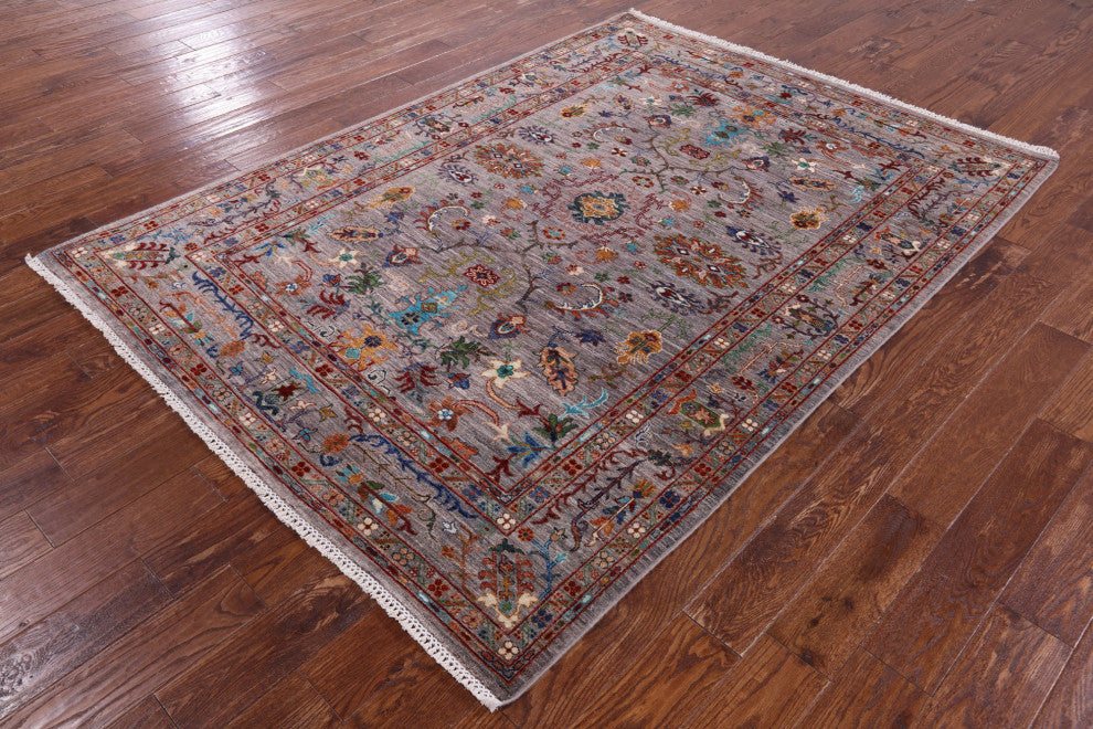 5' 8" X 7' 10" Handmade Persian Tabriz Wool Rug Q11282