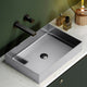 Giolla Modern Rectangular Vessel Sink, Brushed Silver