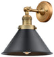 Briarcliff 1 Light Sconce, Brushed Brass, Matte Black