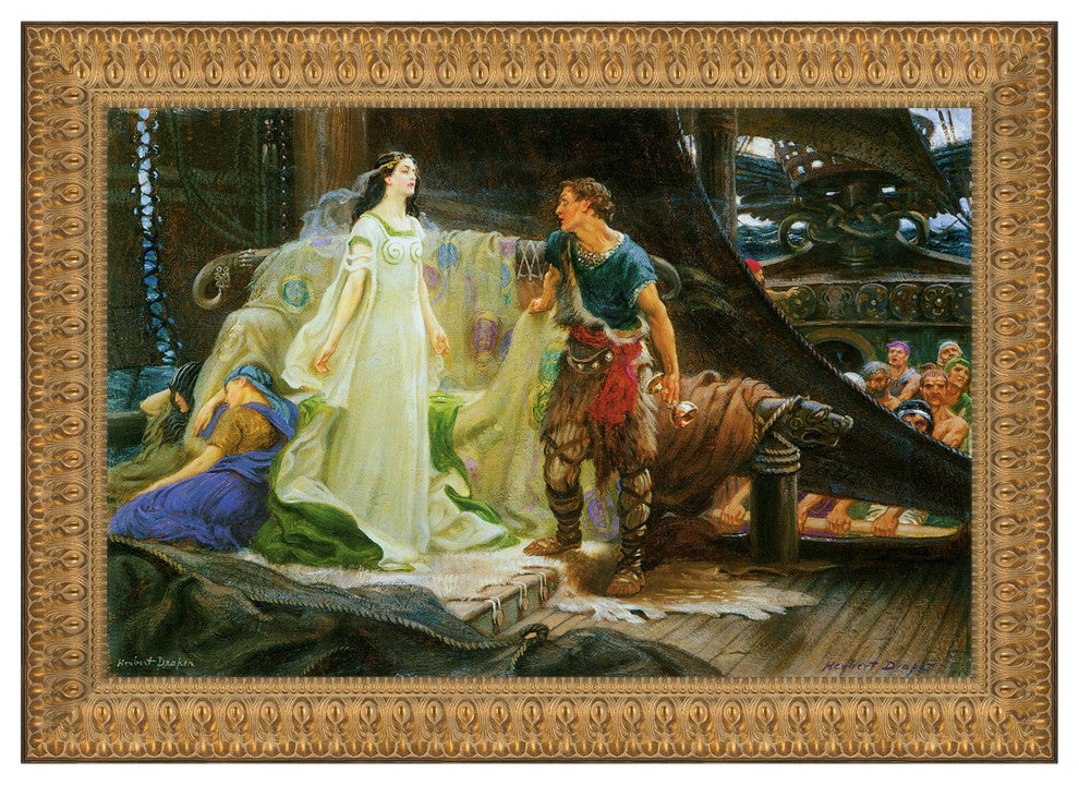 "Tristan and Iseult 1901" Stretched Canvas Replica, 49"x35"