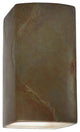Ambiance, Small Rectangle, Closed Top Wall Sconce, E26, Incandescent, Tierra Red Slate