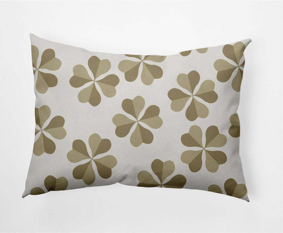 Lucky Patch St. Patrick's Day Lumbar Pillow, Sustainable Green, 14x20"