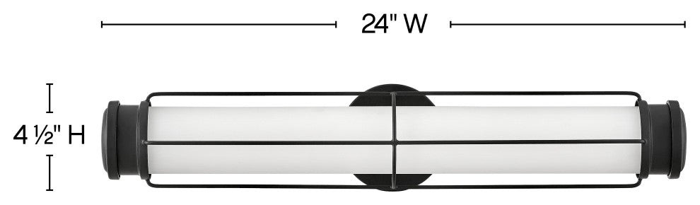 Hinkley Saylor Large Led Sconce, Black