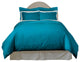 Pointehaven 620TC Long Staple Cotton Euro Shams, Set Of 2, Teal