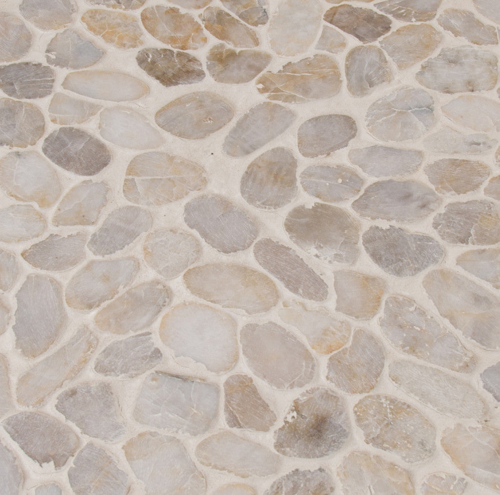 MSI SMOT-PEB-DORADO 12" x 12" Pebble Mosaic Sheet - Tumbled - Dorado