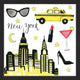 "NYC Chic" Framed Painting Print, 32x32