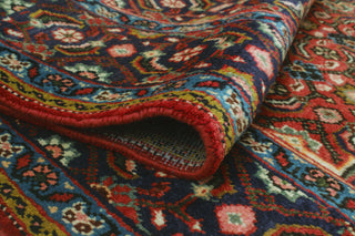 Fine Vintage Distressed Rehman Rust/Navy Rug, 6'6x9'9