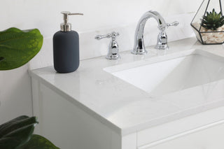 Skylar 30" Single Bathroom Vanity, White With Backsplash