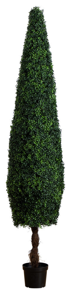 UV Resistant Artificial Boxwood Topiary Cone Tree, Indoor/Outdoor